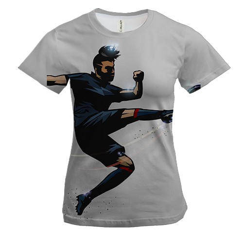 Жіноча 3D футболка Футболіст б