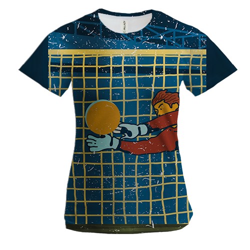 Жіноча 3D футболка Goalkeeper Art