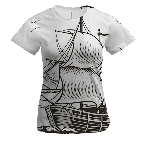 Жіноча 3D футболка Ship Graphics