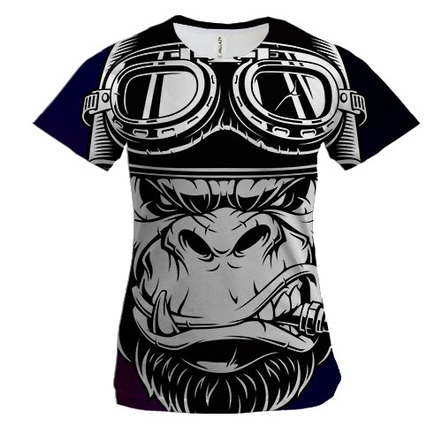 Жіноча 3D футболка Gorilla pop art