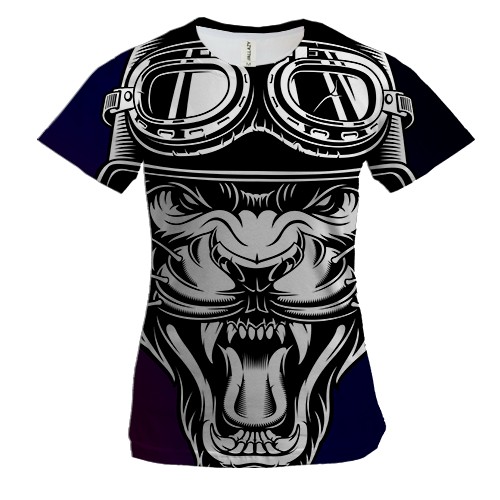 Жіноча 3D футболка Lion Head Pop Art