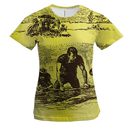 Жіноча 3D футболка Рибалки з сіткою Арт