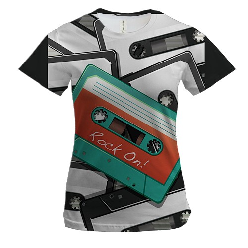 Женская 3D футболка Rock On! Boombox!