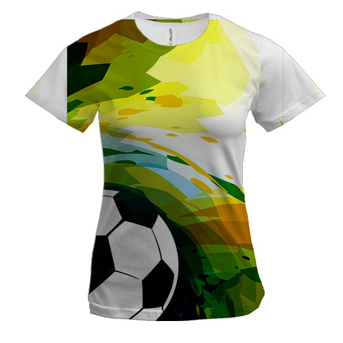 Жіноча 3D футболка Football Art