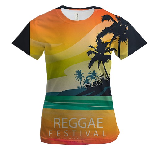 Жіноча 3D футболка Reggae Festival