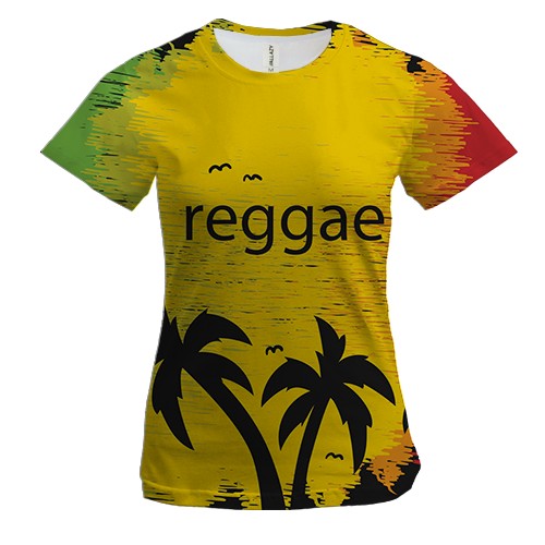 Женская 3D футболка Reggae