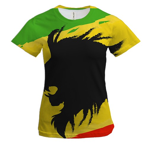 Жіноча 3D футболка з силуетом лева