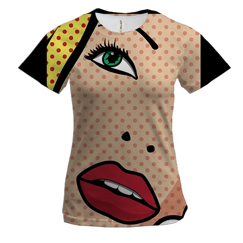 Жіноча 3D футболка Girl Pop Art