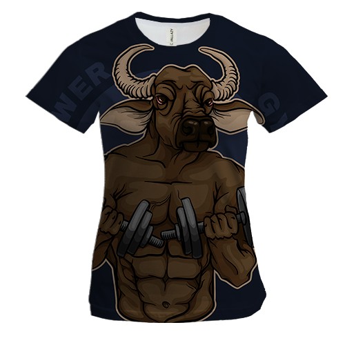 Женская 3D футболка Power GYM Buffalo