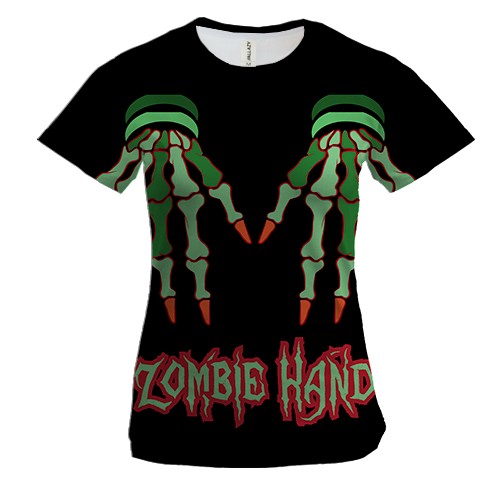 Женская 3D футболка Zombie Hand