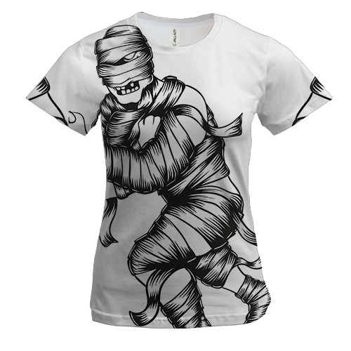 Женская 3D футболка с мумией в бинтах