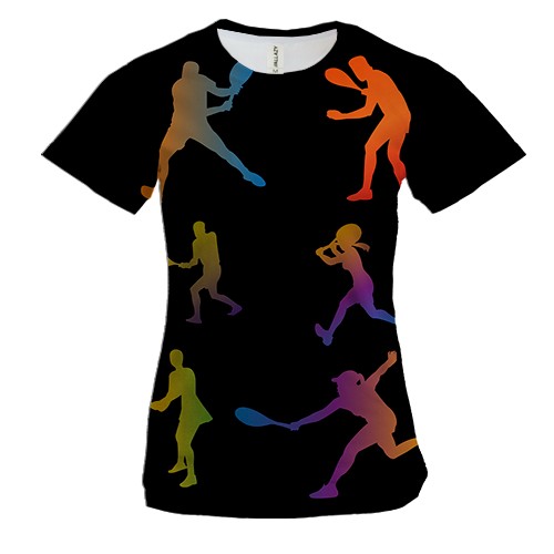 Жіноча 3D футболка Великий теніс