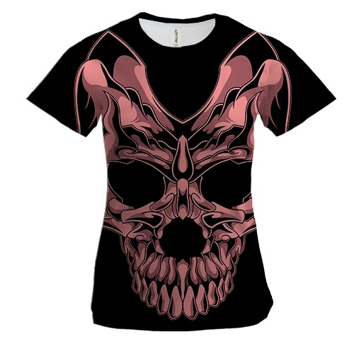 Женская 3D футболка Skull Mask
