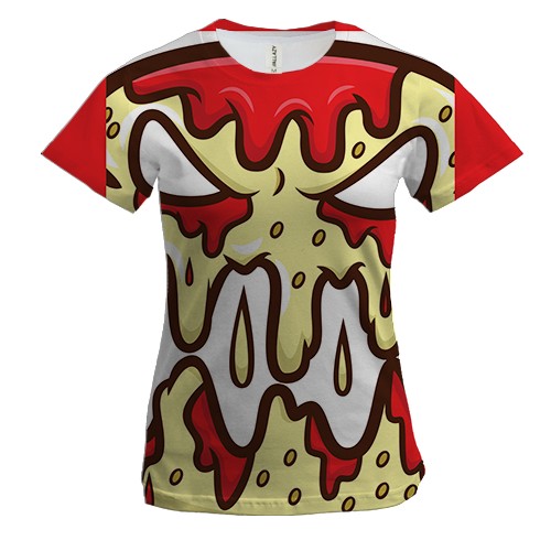 Женская 3D футболка Angry smile