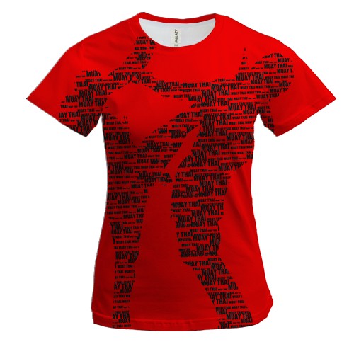 Женская 3D футболка Силуэты из слов