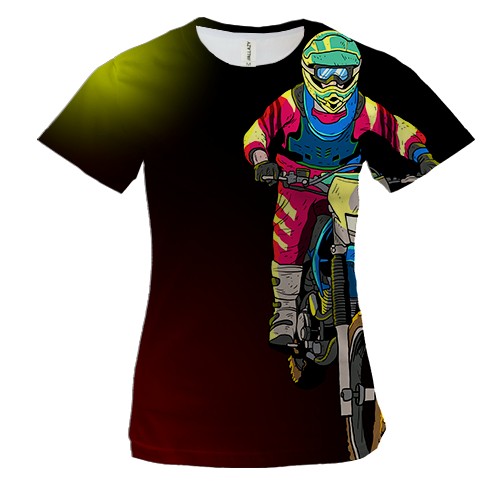 Женская 3D футболка Moto Freestyle