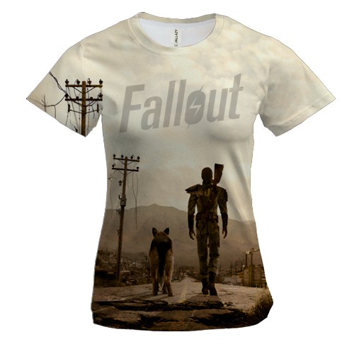 Женская 3D футболка Fallout 3
