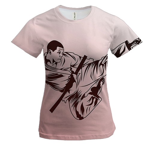 Жіноча 3D футболка Борець в польоті