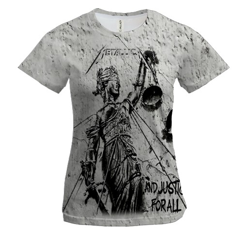 Женская 3D футболка Metallica - And Justice for All