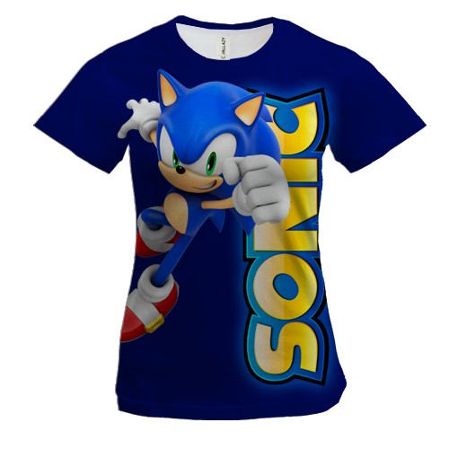 Жіноча 3D футболка SONIC