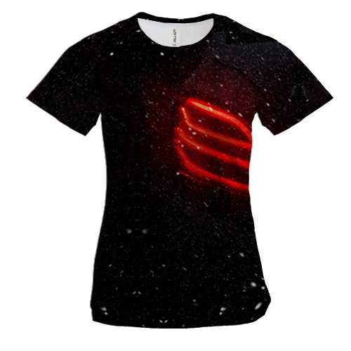 Женская 3D футболка Mercedes Benz (стопы)