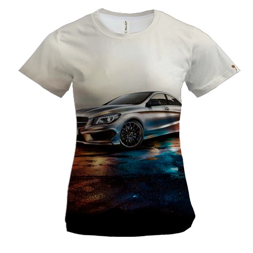 Женская 3D футболка Mercedes CLA