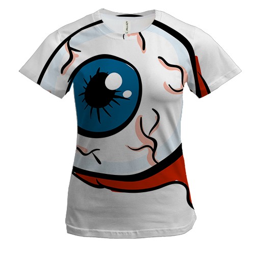 Женская 3D футболка с глазом