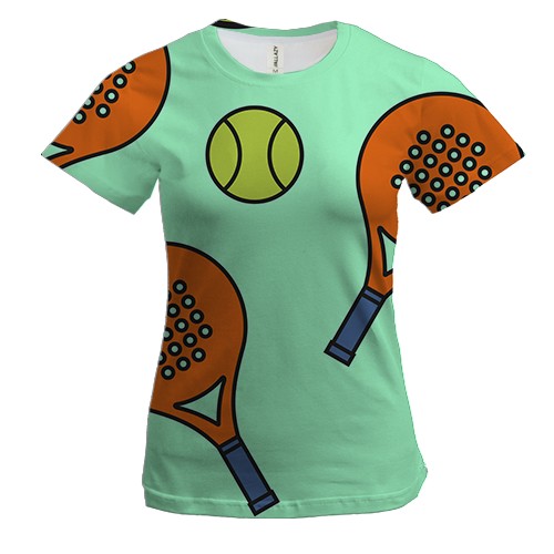 Жіноча 3D футболка з тенісними м