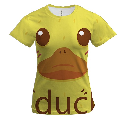 Женская 3D футболка Duck