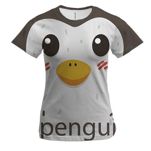 Жіноча 3D футболка Penguin