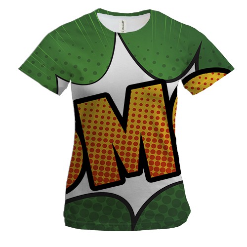 Женская 3D футболка OMG art