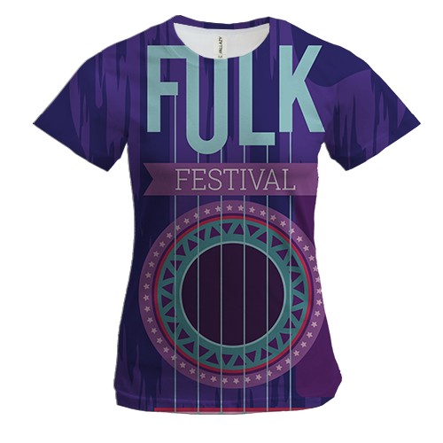 Женская 3D футболка Folk