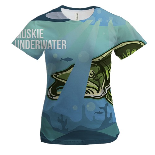 Жіноча 3D футболка Underwater fish