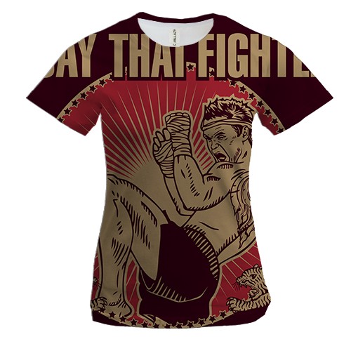 Женская 3D футболка Muay Thai fighter
