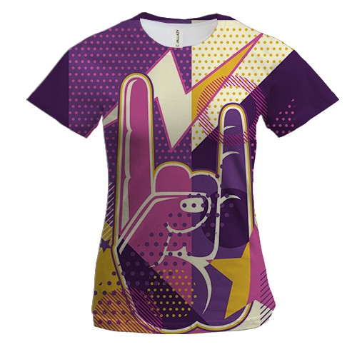 Жіноча 3D футболка з ретро жестом