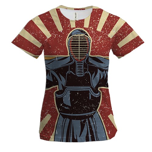 Жіноча 3D футболка з фехтувальником