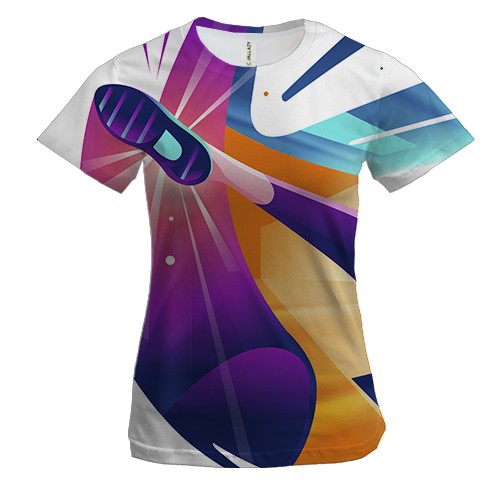 Женская 3D футболка Health girl