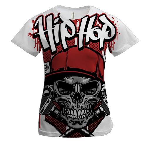 Женская 3D футболка Rap Hip Hop