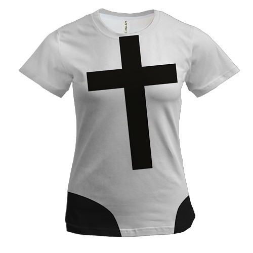 Жіноча 3D футболка з хрестом і руками