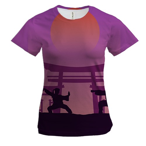 Жіноча 3D футболка з китайськими східними бійцями