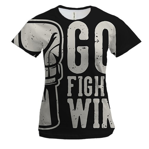 Жіноча 3D футболка Go fight win