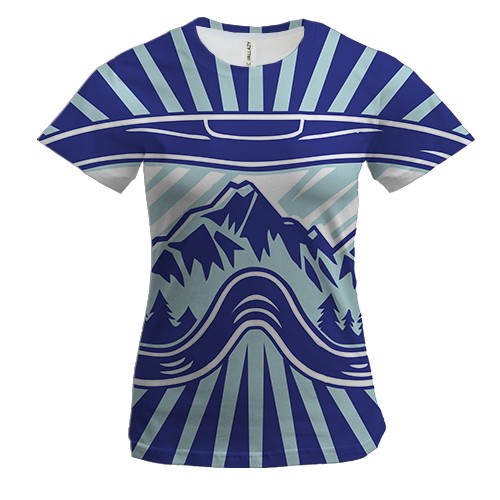Жіноча 3D футболка з гірськими очками