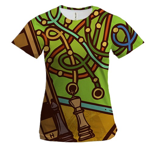 Жіноча 3D футболка Board games