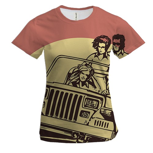 Женская 3D футболка Road Jeep