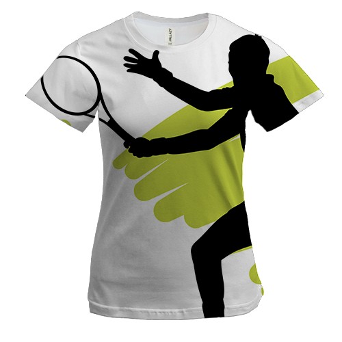 Жіноча 3D футболка з гравцями в теніс