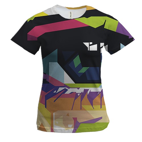 Женская 3D футболка с поп арт глазом