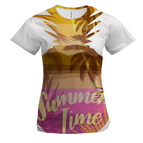 Жіноча 3D футболка Summer Time