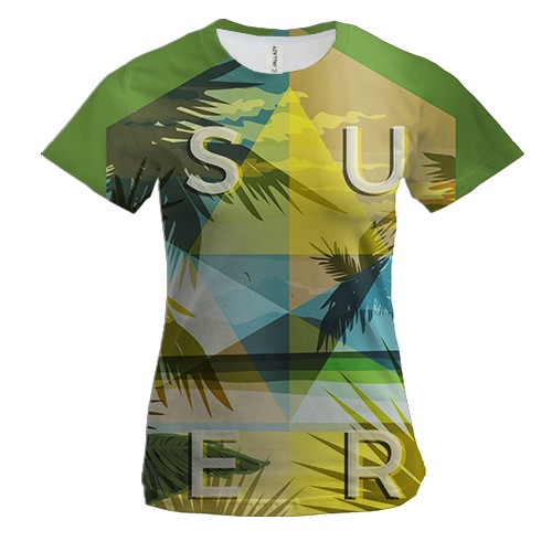 Жіноча 3D футболка poly summer