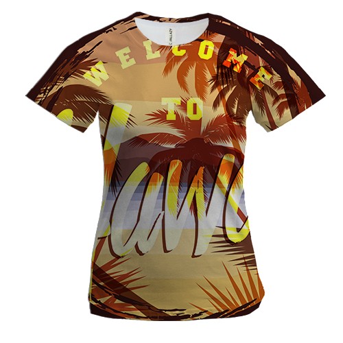 Жіноча 3D футболка Welcome to Hawaii