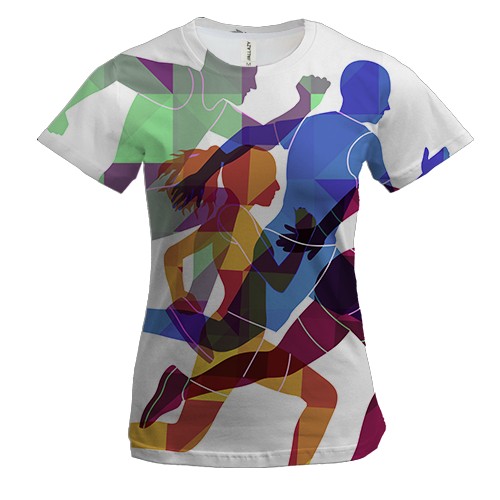 Жіноча 3D футболка з бігунами